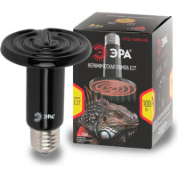 Инфракрасная лампа ЭРА FITO-100W-НQ керамическая, CeramiHeat, для брудера, рептилий 100 Вт Е27, Б0052715