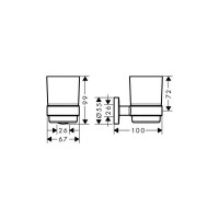 Стакан с держателем HANSGROHE 41718000 Logis Universal 00000061849