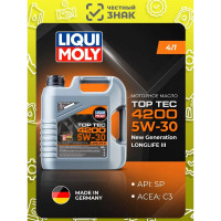 НС-синтетическое моторное масло LIQUI MOLY Top Tec 4200 5W-30 4л 3715