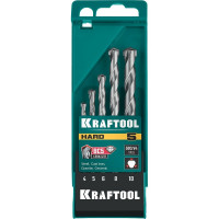 Набор сверл по по твёрдым материалам KRAFTOOL Hard 5 шт, 4-5-6-8-10 мм 29177-H5
