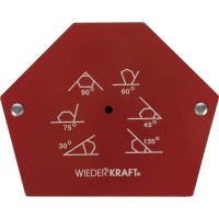 Магнит сварочный 30, 45, 60, 70, 90, 135 градусов, усилие 75Lbs WIEDERKRAFT WDK-65275