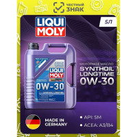 Синтетическое моторное масло LIQUI MOLY Synthoil Longtime 0W-30 5л 8977