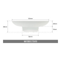 Мыльница Bath Plus стекло лодочка 3903/2