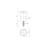 Напольный дверной упор Fuaro DS-14 CP хром 43237