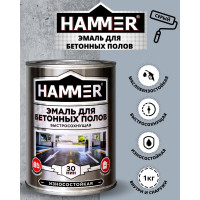 Эмаль акриловая для бетонных полов Hammer серая 20 кг ЭК000141549