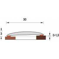 Порог IDEAL Изи 30 мм, 0.9 м, 230 дуб айсберг, 1 шт. ПИ30-0,9 230 дуб АЙС