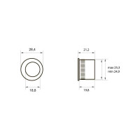 Торцевой захват для раздвижных дверей Ренц, белый INSDH-F 01 W