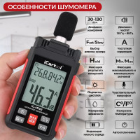 Цифровой шумомер iCarTool 30-130 дБ IC-M102