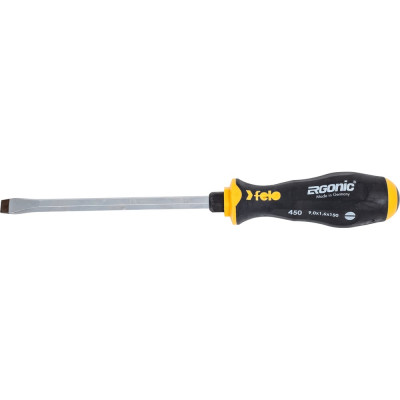 Плоская шлицевая ударная отвертка Felo Ergonic 9,0X1,6X150 45009040