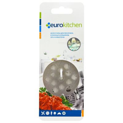 Решетка для мясорубки/кухонного комбайна с мясорубкой Eurokitchen 1 шт, сталь GR1-8