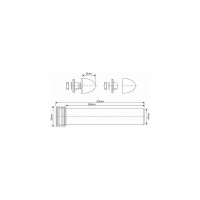 Соединительный патрубок McAlpin d45-308 мм пластик (для инсталляций) FP45R