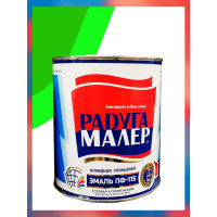 Краска быстросохнущая, атмосферостойкая Радугамалер ПФ-115 ГОСТ ярко-зеленая 0,9 кг 4650001272713
