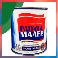 Краска быстросохнущая, атмосферостойкая Радугамалер ПФ-115 ГОСТ изумрудная 0,9 кг 4650001272225