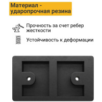 Бампер резиновый ТЕХНОЛОГИЯ БР-500 (500х250х100 мм) 00-00005060