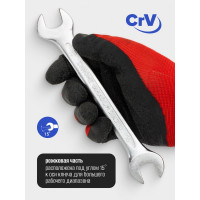 Набор рожковых ключей Forsage 10пр, 8x10,9x11,12x13,14x15,16x17,18x19,21x23,22x24,27x30,32x36мм, на полотнеF-5103P(51192)