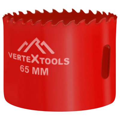 Коронка биметаллическая по металлу 65 мм vertextools 2525-65