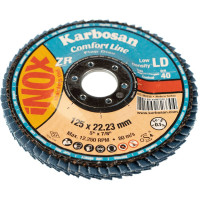 Диск лепестковый по нержавеющей стали Flap 125x22 мм, Р40 Karbosan KAR-982330