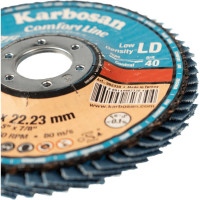 Диск лепестковый по нержавеющей стали Flap 125x22 мм, Р40 Karbosan KAR-982330