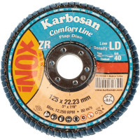 Диск лепестковый по нержавеющей стали Flap 125x22 мм, Р40 Karbosan KAR-982330