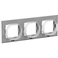 3-постовая рамка Systeme Electric AtlasDesign Aqua  IP44, БЕЛЫЙ ATN440103