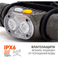 Налобный фонарь ЯРКИЙ ЛУЧ YLP PANDA 2M-RED Sams.LH351D max.350лм +RED 3+3 режима, магнит, под аккумулятор 18650 4606400011330