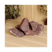 Камни Банная линия Кварцит малиновый, колотый, 20 кг 10-006