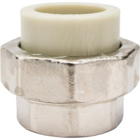 Разъемная муфта Политэк с внутр.рез. 25x1 PPRC, серый 9801002501с