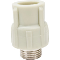 Комбинированная муфта ПОЛИТЭК 20x1/2 с нар. р. PPRC, серый 9000002012С