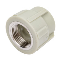 Комбинированная муфта ПОЛИТЭК 32x1 с внутр. р. PPRC, серый 9100003201С