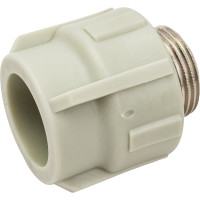 Комбинированная муфта ПОЛИТЭК 32x1 с нар. р. PPRC, серый 9000003201С