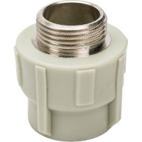 Комбинированная муфта ПОЛИТЭК 32x1 с нар. р. PPRC, серый 9000003201С