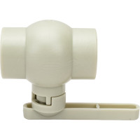 Пластиковый шаровой полнопроходной кран Политэк 32 PPR, серый 9900000032с