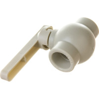 Пластиковый шаровой полнопроходной кран Политэк 25 PPRC, серый 9900000025с