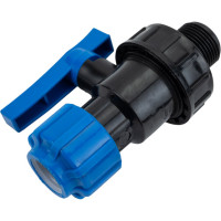 Шаровой компрессионный кран ПОЛИТЭК НР разъемный d 20x3/4 ТПК-АКВА, 553222034