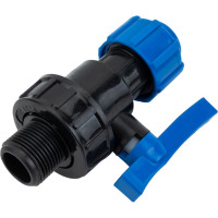 Шаровой компрессионный кран ПОЛИТЭК НР разъемный d 20x3/4 ТПК-АКВА, 553222034