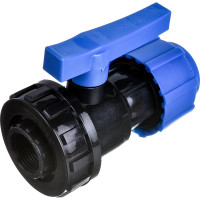 Шаровой компрессионный кран ПОЛИТЭК ВР разъемный d 32x3/4 ТПК-АКВА, 554223234