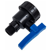 Шаровой компрессионный кран ПОЛИТЭК ВР/НР 1/2x1/2 ТПК-АКВА, 552221212