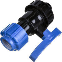 Шаровой компрессионный кран ПОЛИТЭК НР разъемный d 20x1/2 ТПК-АКВА, 553222012