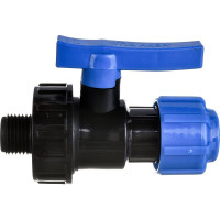 Шаровой компрессионный кран ПОЛИТЭК НР разъемный d 20x1/2 ТПК-АКВА, 553222012