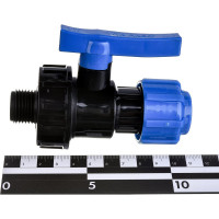 Шаровой компрессионный кран ПОЛИТЭК НР разъемный d 20x1/2 ТПК-АКВА, 553222012