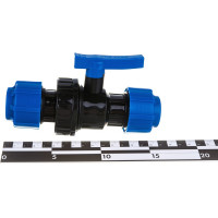 Шаровой компрессионный кран ПОЛИТЭК разъемный d 25 ТПК-АКВА, 555220025