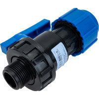 Шаровой компрессионный кран ПОЛИТЭК НР разъемный d 32x1 ТПК-АКВА, 553223201