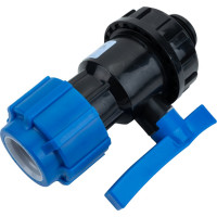 Шаровой компрессионный кран ПОЛИТЭК НР разъемный d 32x1 ТПК-АКВА, 553223201