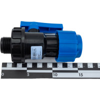 Шаровой компрессионный кран ПОЛИТЭК НР разъемный d 32x1 ТПК-АКВА, 553223201