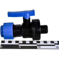Шаровой компрессионный кран ПОЛИТЭК НР разъемный d 25x3/4 ТПК-АКВА, 553222534