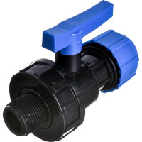 Шаровой компрессионный кран ПОЛИТЭК НР разъемный d 25x3/4 ТПК-АКВА, 553222534