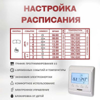 Терморегулятор для тёплого пола ТеплоСофт электронный E51.716 белый 51716