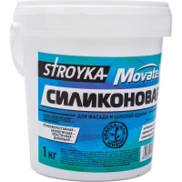 Водоэмульсионная краска Movatex Stroyka силиконовая, 1 кг Т94934
