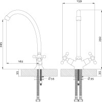 Смеситель Rossinka для кухни G02-71