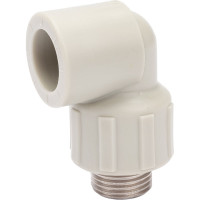 Угольник комбинированный ПОЛИТЭК 20x1/2 нар. р. PPRC (СЕРЫЕ) 9410002012С